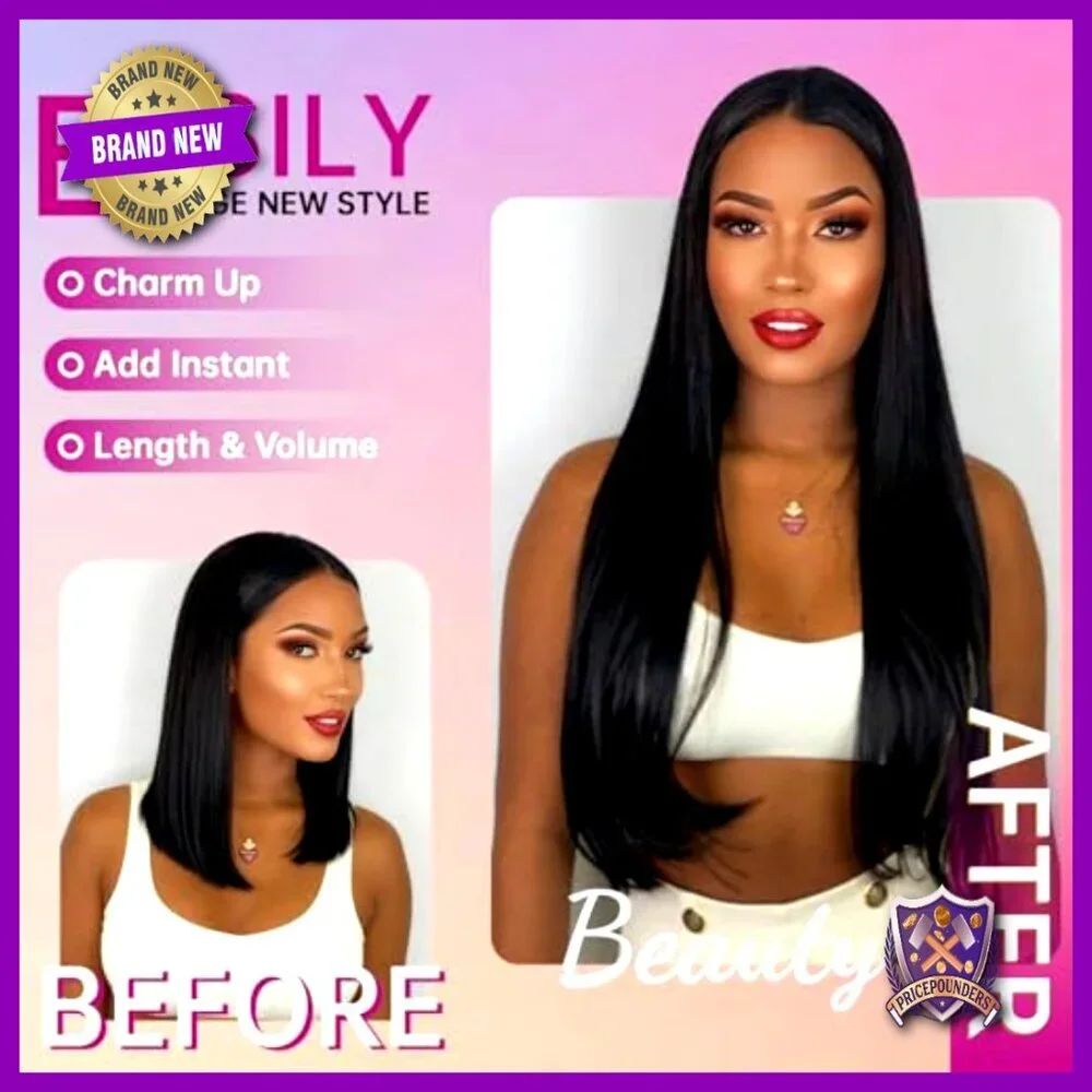 18 Inch Straight Human Hair Clip In Extensions 8pcs 100g Seamless
